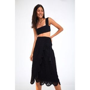 NWT Anthropologie Farm Rio Lace Wrap Pineapple Skirt
